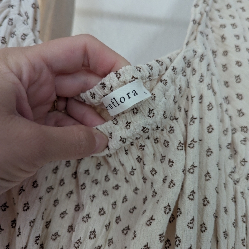 Neuflora Ivory Floral Midi Dress - Picture 5 of 6